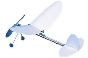 とはしてあそばうゴム動力飛行機(丸翼)